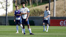 Cristianinho no primeiro treino da Seleção Nacional de sub-15 