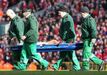 Nani lesionado no jogo com o Liverpool