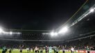 Os jogadores convocados e não convocados do Sporting no final do jogo