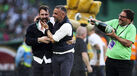 Rui Borges (ao centro) festeja o bicampeonato do Sporting