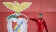 Boa disposição em mais um treino do Benfica