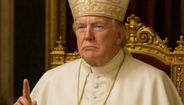 Donald Trump vestido de Papa