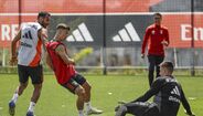 Último treino do Benfica antes do dérbi frente ao Sporting