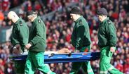 Nani lesionado no jogo com o Liverpool