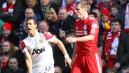 Nani lesionado no jogo com o Liverpool