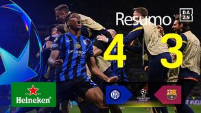 Sete golos, reviravoltas e emoção até final: o resumo do frenético Inter-Barcelona