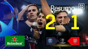 Golos e melhores momentos: o resumo do PSG-Arsenal