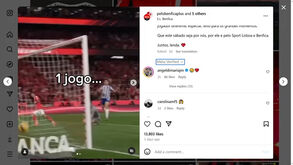 Os emojis de Di María em post sobre a sua saída que deixam adeptos do Benfica em alerta