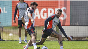 As imagens do último treino do Benfica antes do dérbi