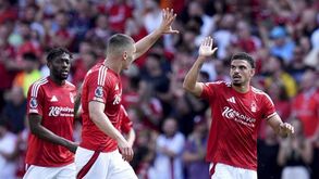 Jogadores do Nottingham Forest a festejar