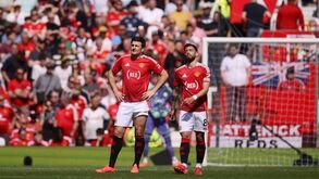 Desilusão dos jogadores do Manchester United 