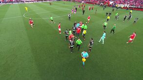 Adepto invade relvado após o dérbi