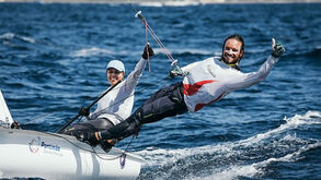 Beatriz Gago e Rodolfo Pires em 2.º no arranque do Europeu de vela 470