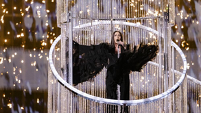 Yuval Raphael, intérprete da canção "New Day Will Rise", na semifinal da Eurovisão 2025
