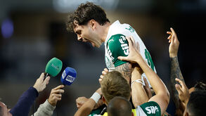 Maurício festeja o golo do Palmeiras