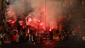 Ultras do Benfica nas bancadas do Estádio Municipal de Braga