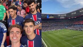 António Silva, Tomás Araújo e Tiago Gouveia equipados à PSG na final da Liga dos Campeões