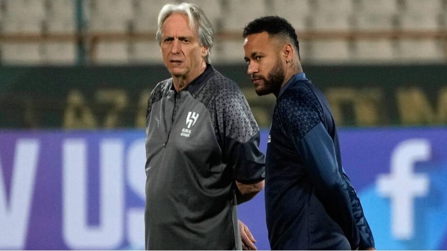 Jorge Jesus e Neymar no Al Hilal