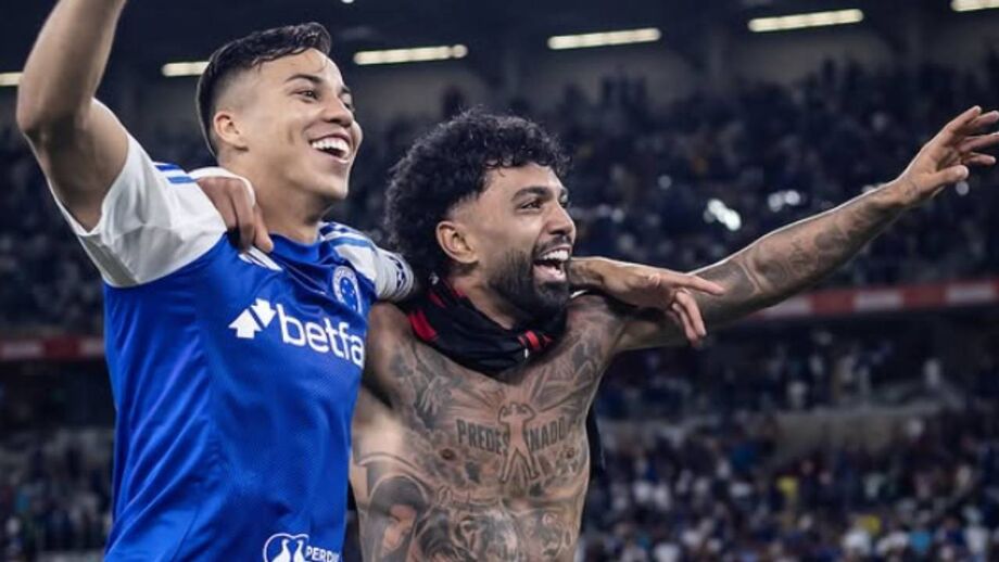 Kaio Jorge e Gabigol celebral triunfo do Cruzeiro