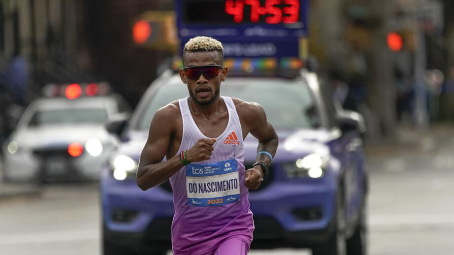 Daniel do Nascimento na Maratona de Nova Iorque de 2022