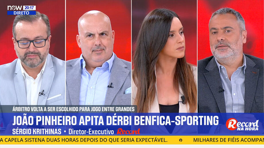 Sérgio Krithinas, diretor executivo de Record, analisa nomeação de João Pinheiro para o Benfica-Sporting
