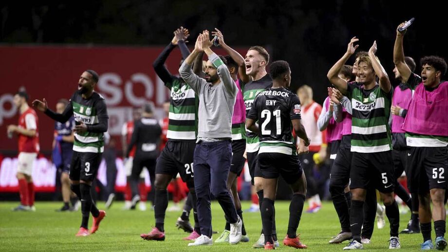 Ruben Amorim no seu último jogo pelo Sporting, em Braga