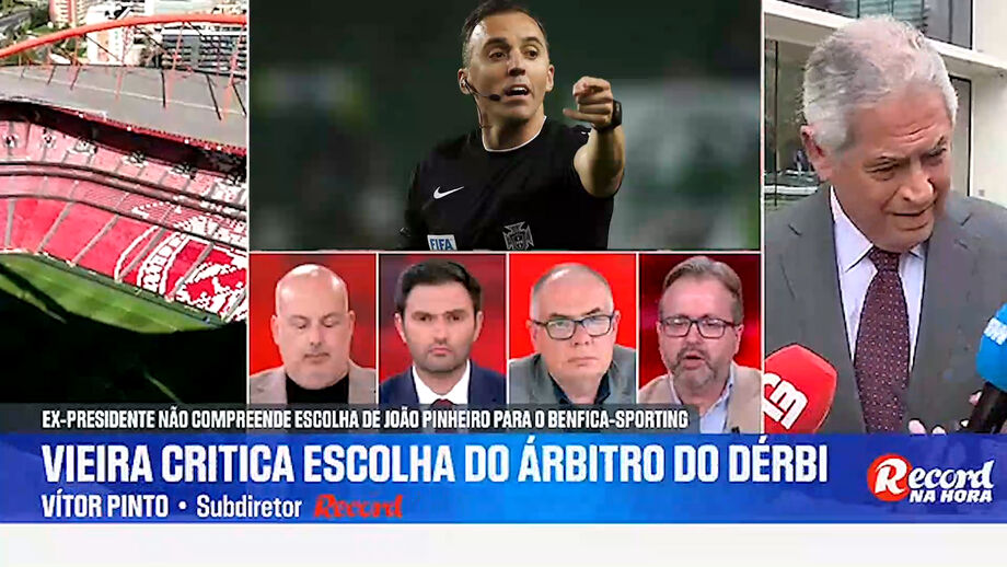 Vítor Pinto, subdiretor de Record, faz revelação sobre arbitragem do Benfica-Sporting