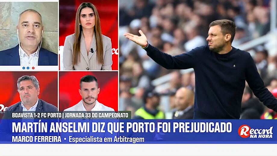 Lance no Boavista-FC Porto foi debatido no Record na Hora