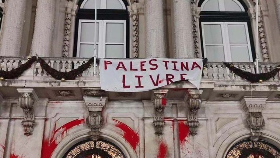 Câmara Municipal de Lisboa vandalizada