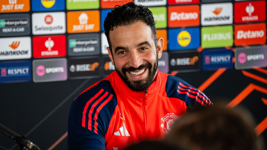 Ruben Amorim em mais uma conferência de imprensa como treinador do Manchester United