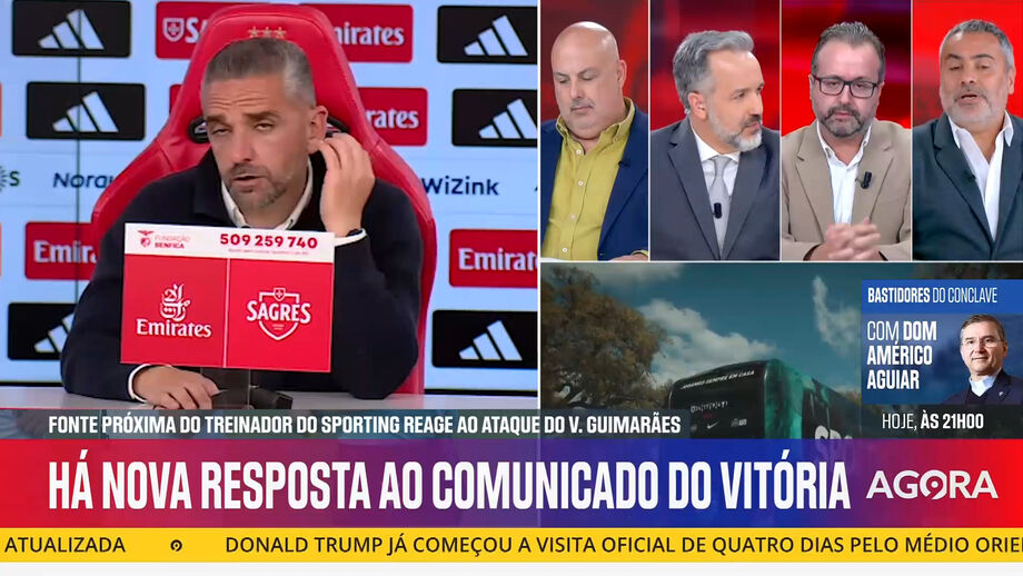 Sérgio Krithinas, diretor executivo de Record, comenta comunicado dos vimaranenses a criticar treinador do Sporting