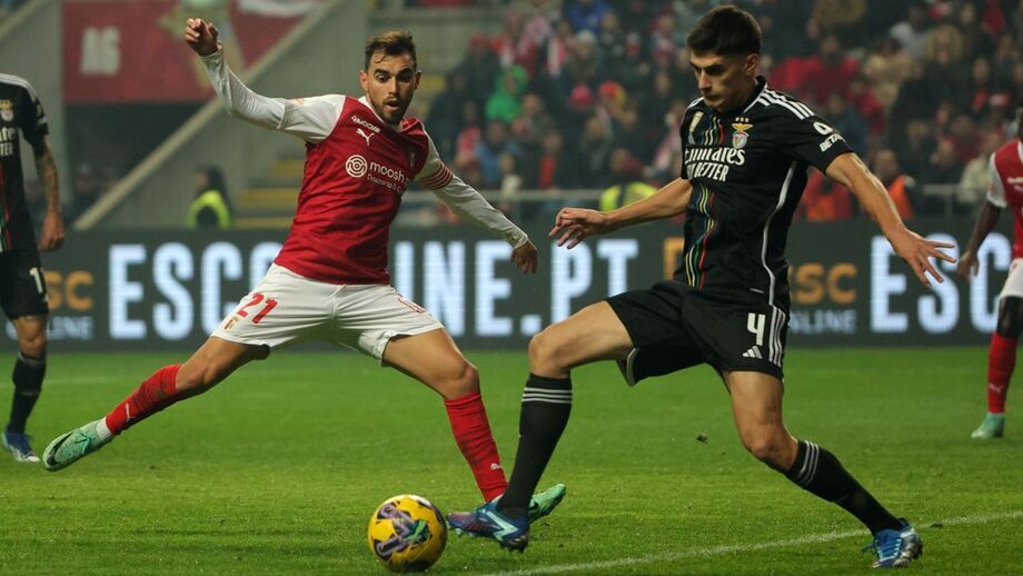 Momento do Sp. Braga-Benfica realizado em dezembro de 2023
