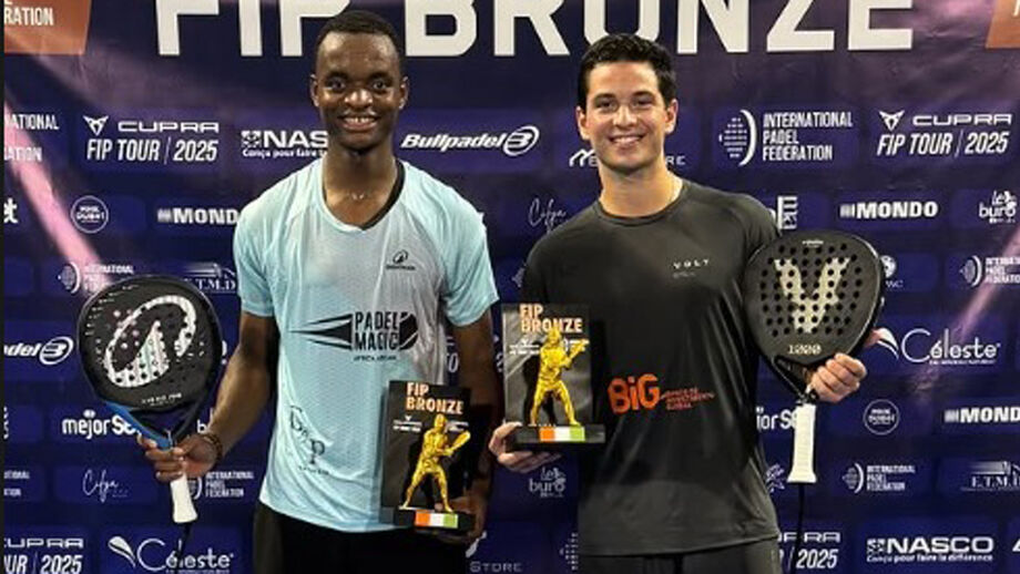 Boris Castro e Peu Araújo com o troféu do FIP Bronze Abidjan