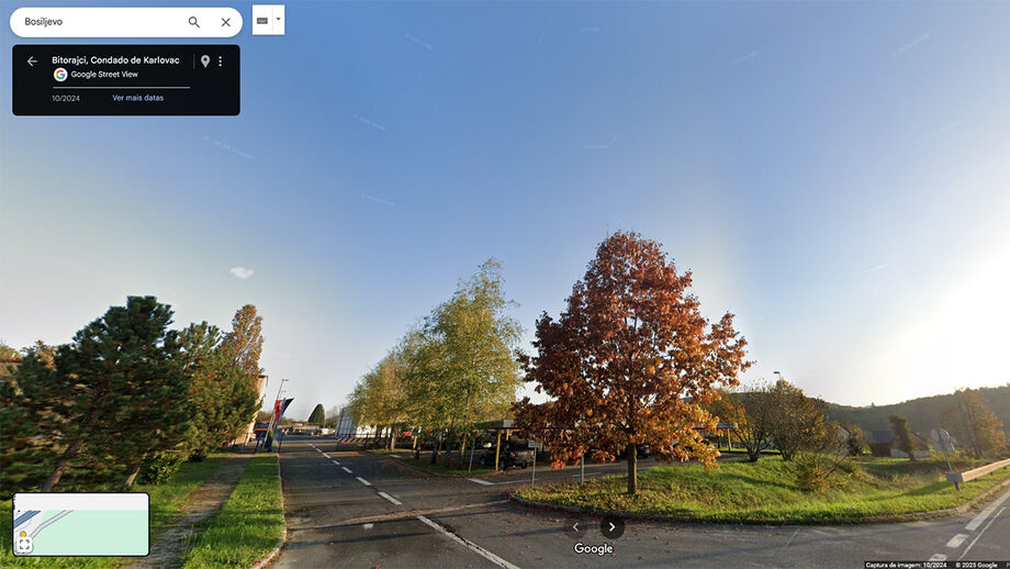 Deverá ser aqui, numa estação de serviço próxima de Bosiljevo, que o presidente da Federação seguirá os jogos