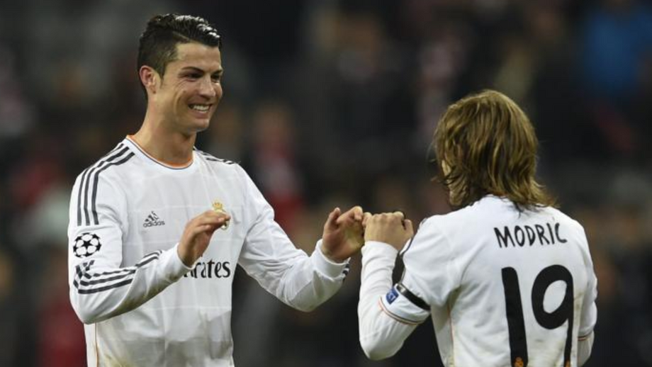 Cristiano Ronaldo e Luka Modric durante a passagem de ambos pelo Real Madrid