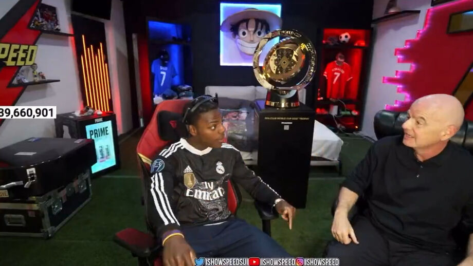 Presidente da FIFA deixa em aberto a possibilidade num livestream de iShowSpeed