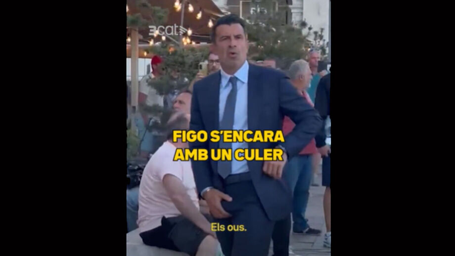 Antigo internacional português num bate-boca com fã do clube catalão