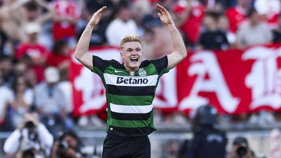 Harder festeja durante o Benfica-Sporting