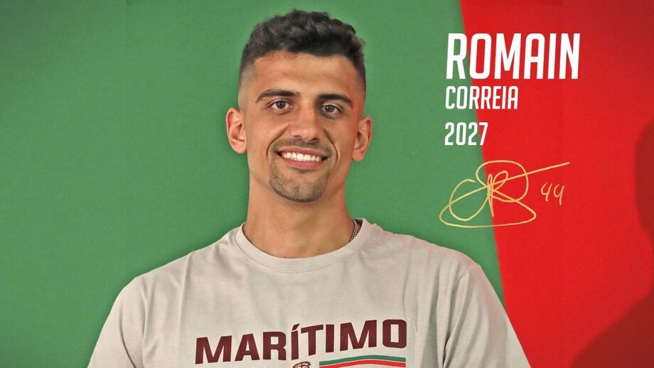 Romain Correia renova com o Marítimo até 2027