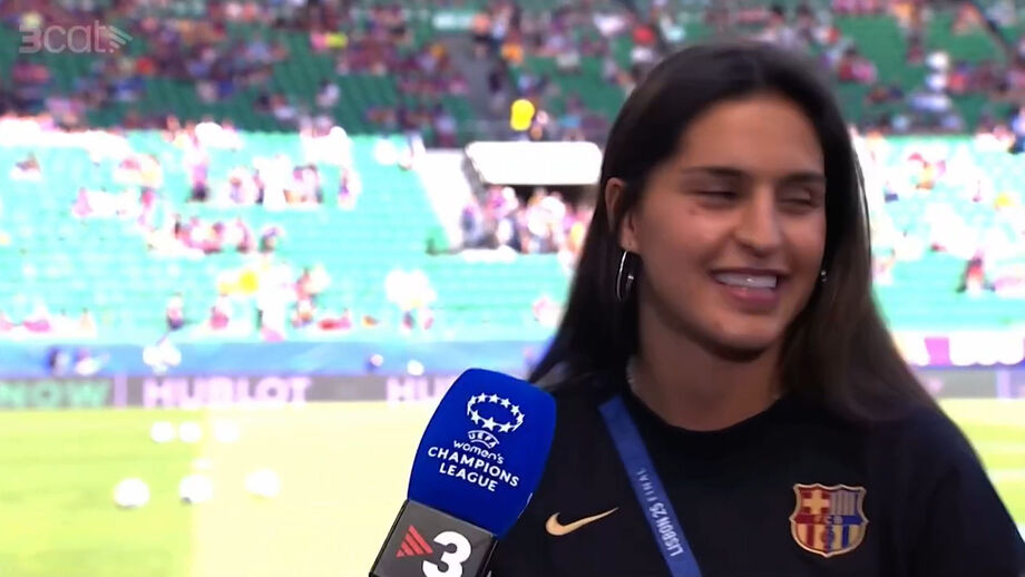 Gesto da portuguesa antes da final da Liga dos Campeões