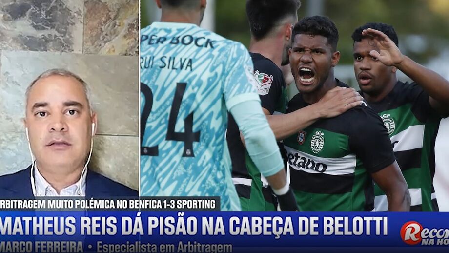 Especialista Record Marco Ferreira analisa lance mais polémico do Benfica-Sporting no Record na Hora