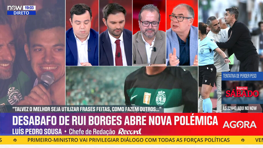 Luís Pedro Sousa, chefe de redação de Record, em declarações no programa 'Record na Hora' no Now.