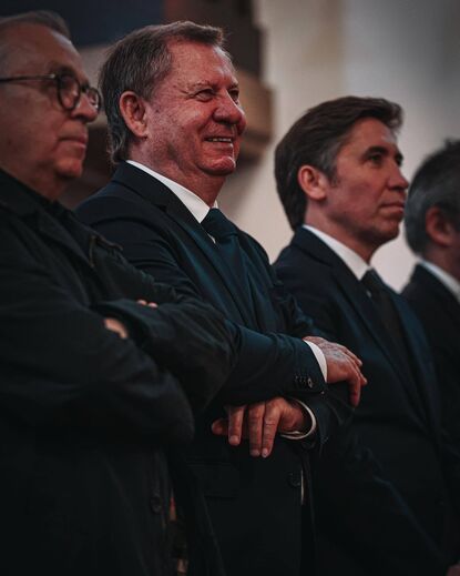 Francisco Dias da Silva junto ao presidente Rui Silva