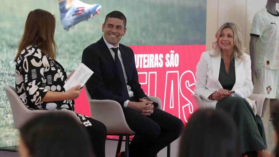 Francisco Neto no evento na Cidade do Futebol