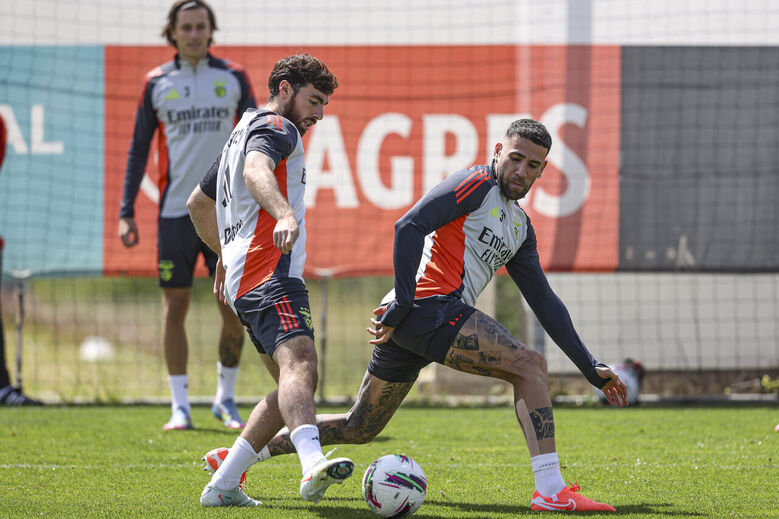 Último treino do Benfica antes do dérbi frente ao Sporting