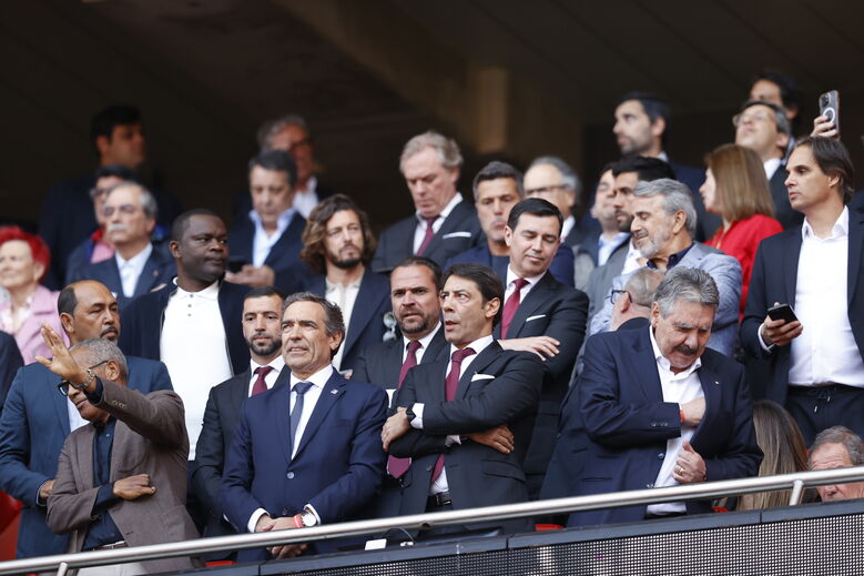 Rui Costa na tribuna da Luz no dérbi