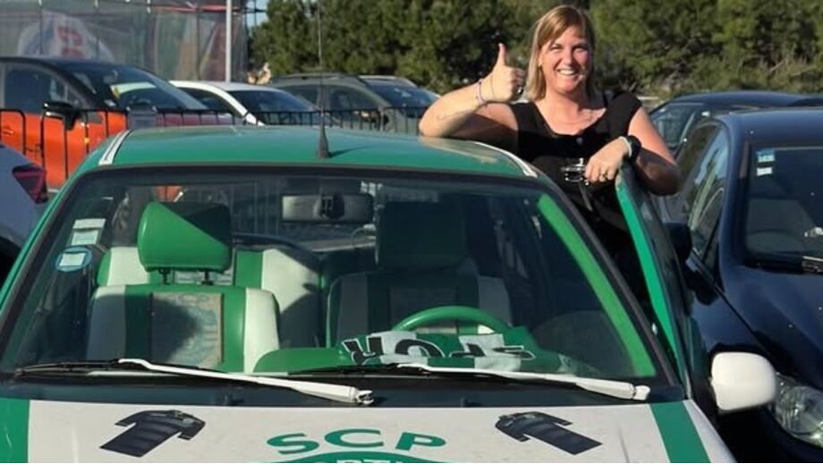 Nelleke numa das viagens a Lisboa