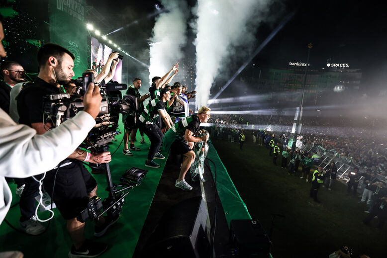 As imagens da festa do bicampeonato do Sporting