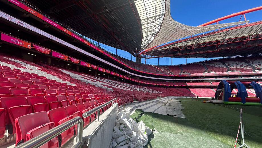 Imagens das obras no Estádio da Luz
