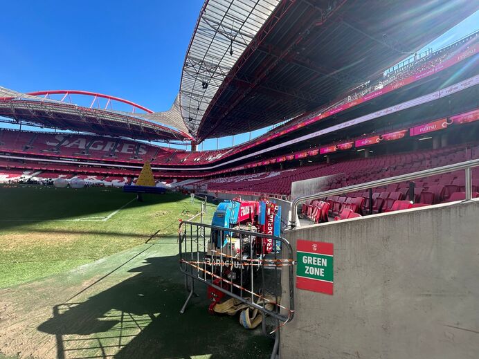 Imagens das obras no Estádio da Luz